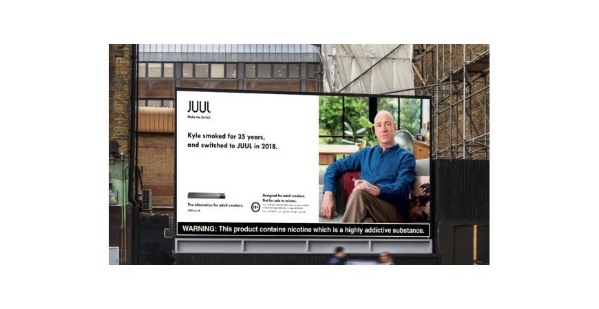 İngiltere'de ki JUUL reklam kampanyaları 